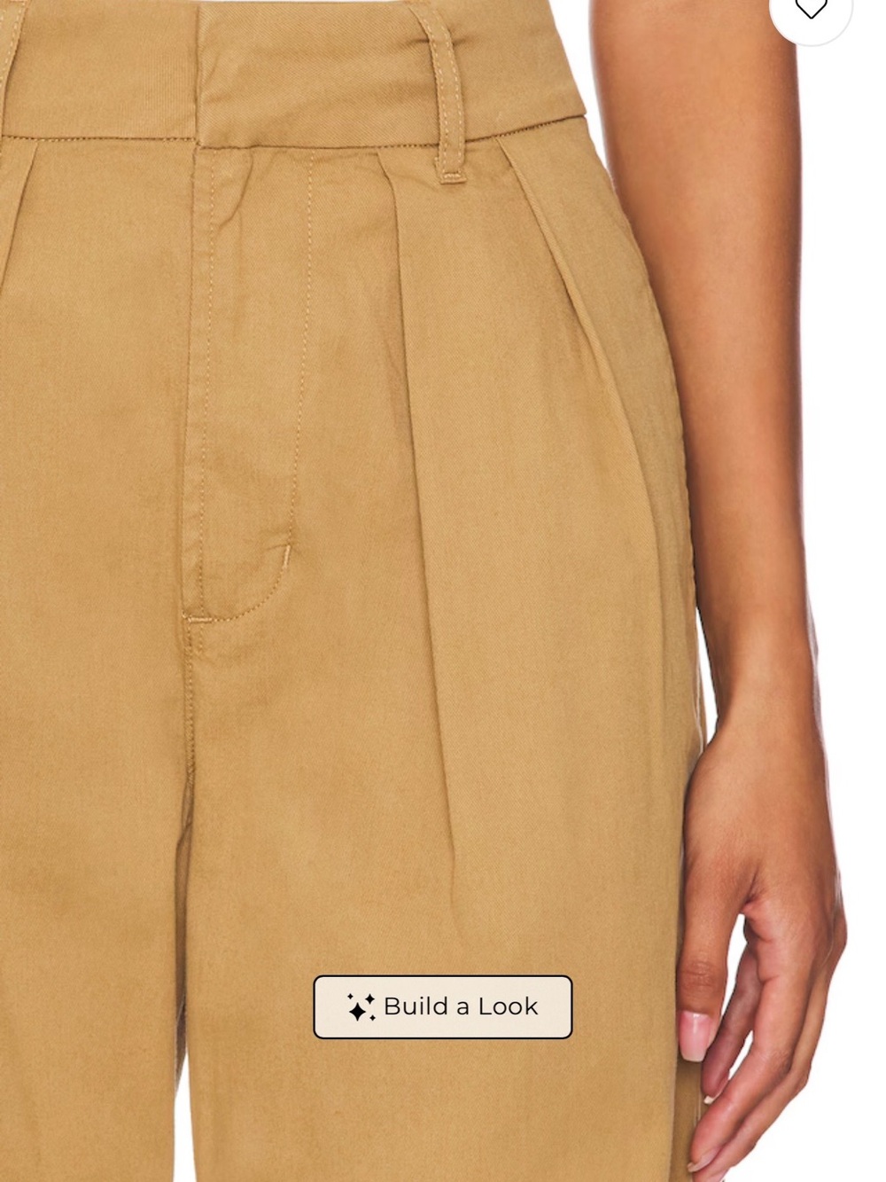 Wide-Leg High-Waist Pants in Tan, PANTALONES PLISADOS PETRA - Picture 6 of 12